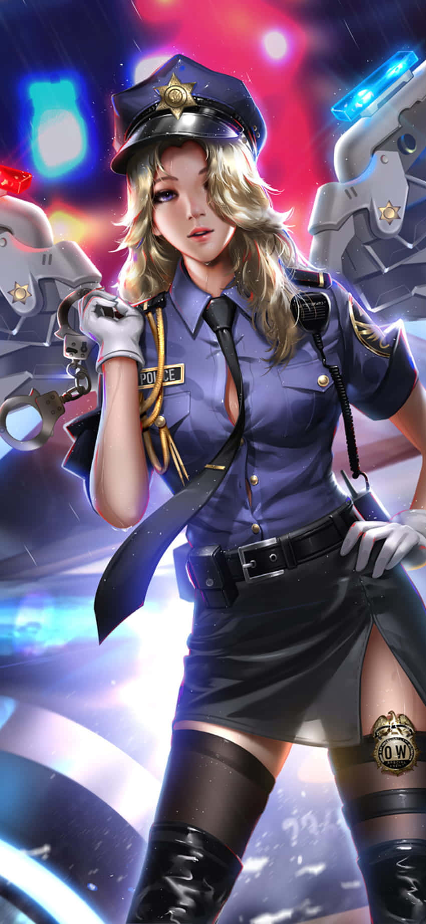 Mercy Uniformă de Poliție iPhone XS Overwatch Fundal