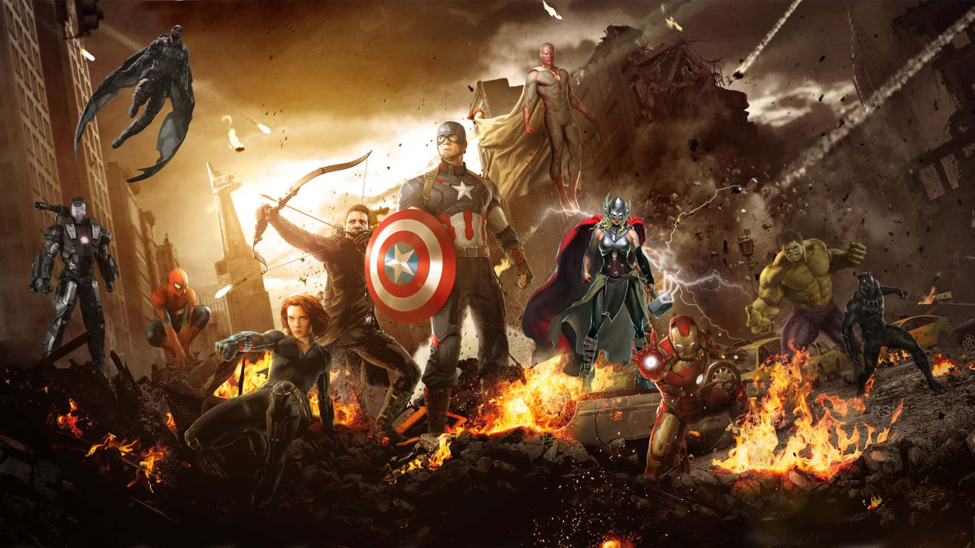 "Uniți și Adunați cei mai Puternici Eroi AI Marvel!" Fundal