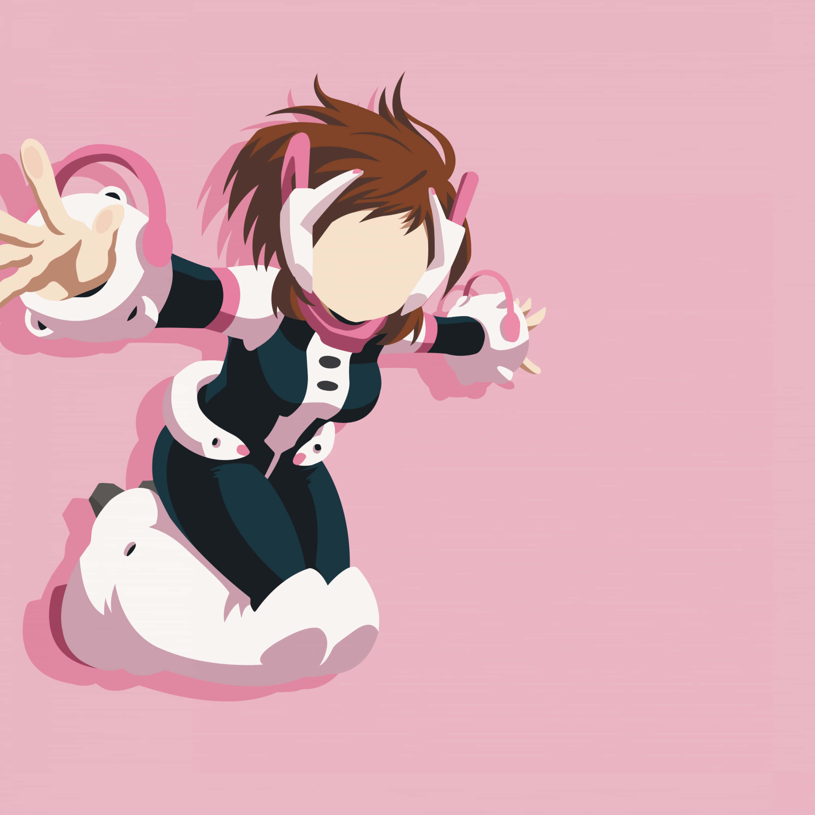 Uraraka în Salt Estetic Fundal