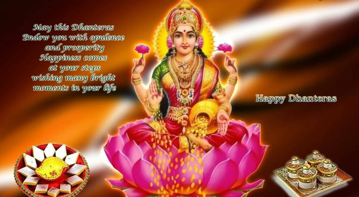 Urare Fericită de Dhanteras Lakshmi Fundal
