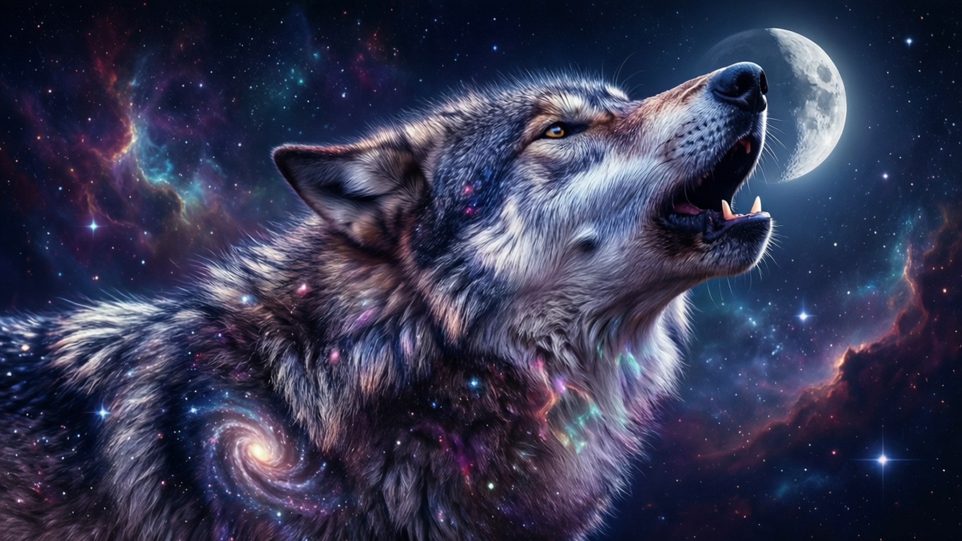 Urletul Nebuloasei către Lună Fundal