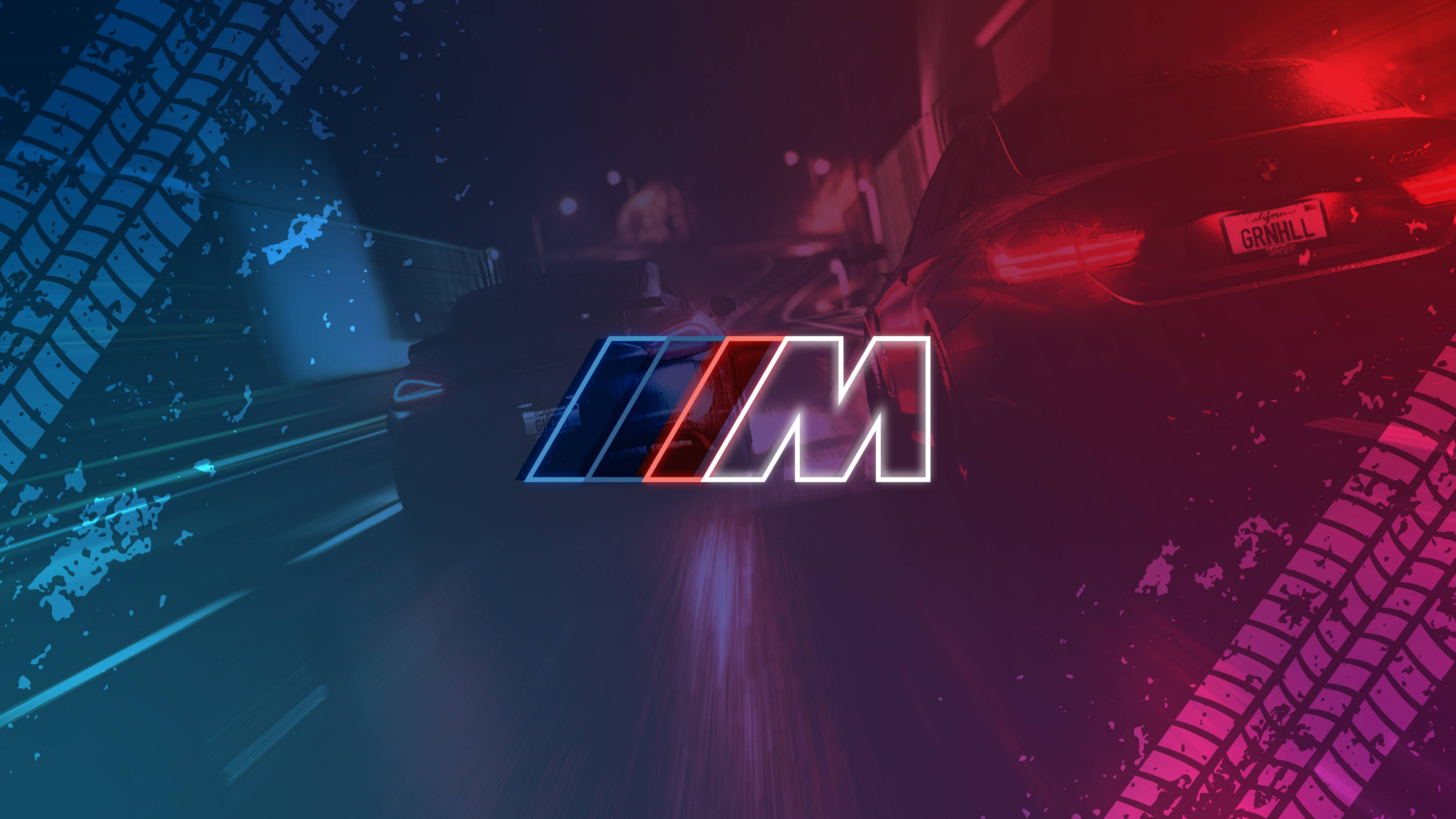 Urme de Anvelope BMW M Logo Fundal