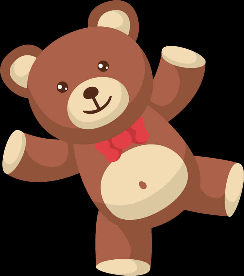 Ursulet de plush fericit cu papion Fundal