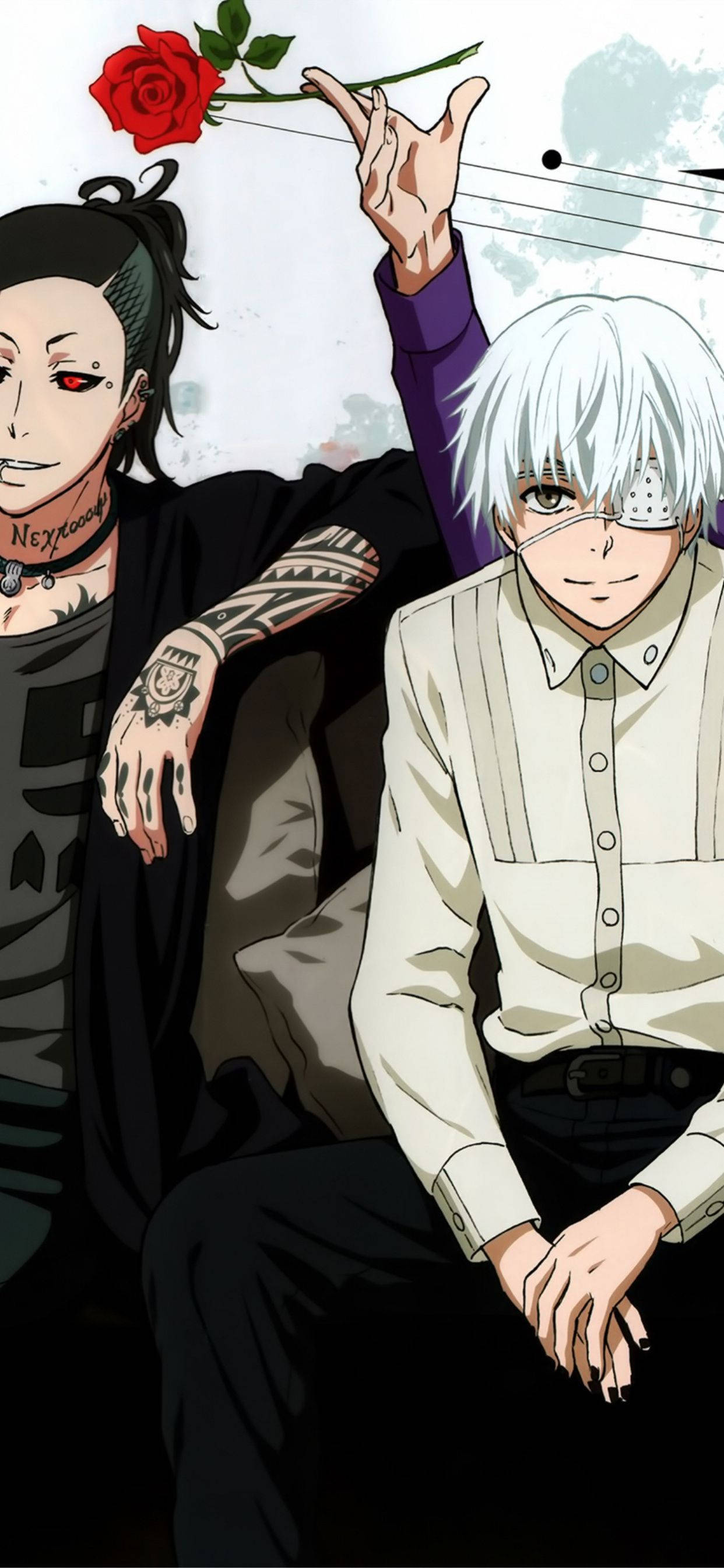 Uta și Ken Tokyo Ghoul fundal iPhone Fundal