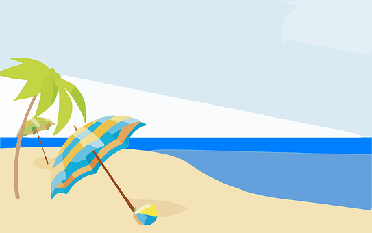 Vacanță de vară pe plajă tropicală Fundal