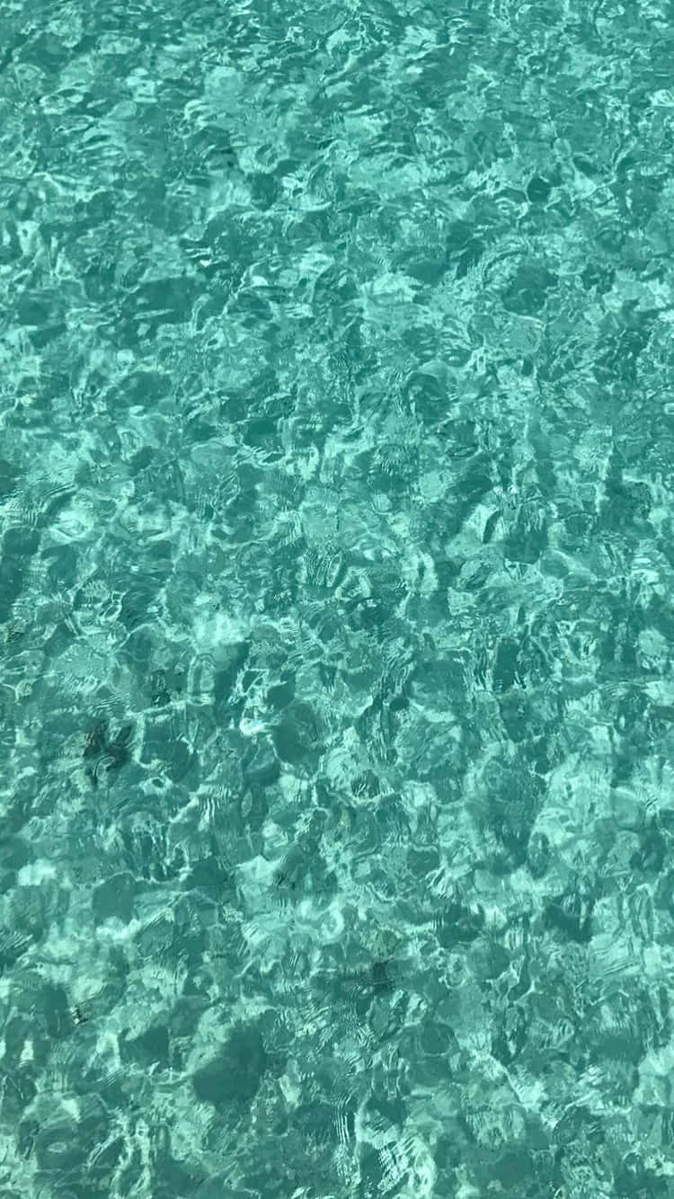 Val strălucitor de apă verde de piscină Fundal