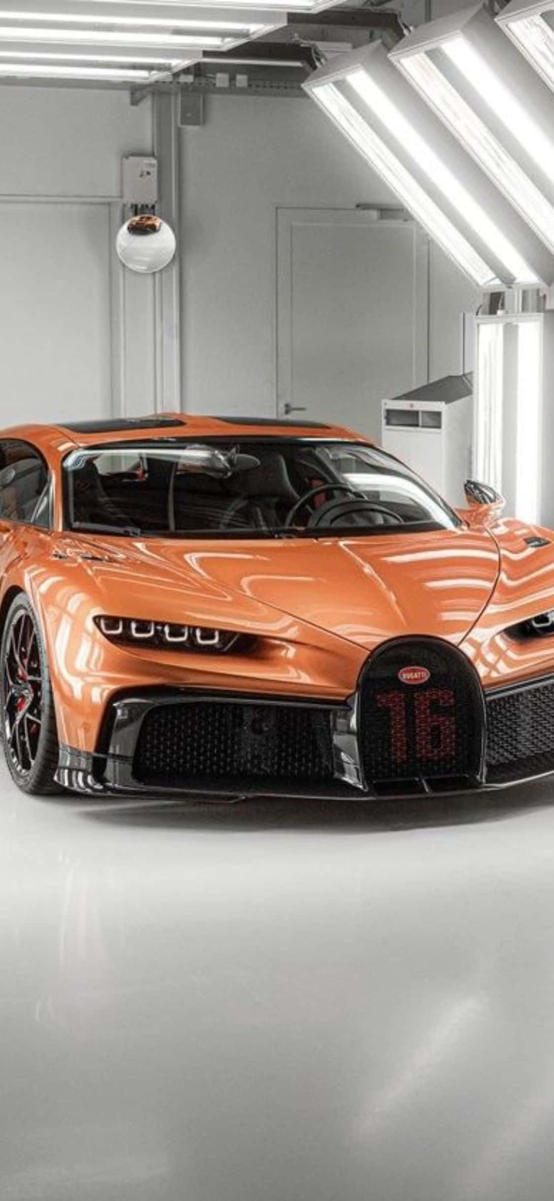 Valorificați puterea și viteza iPhone Xs într-un stil Bugatti. Fundal