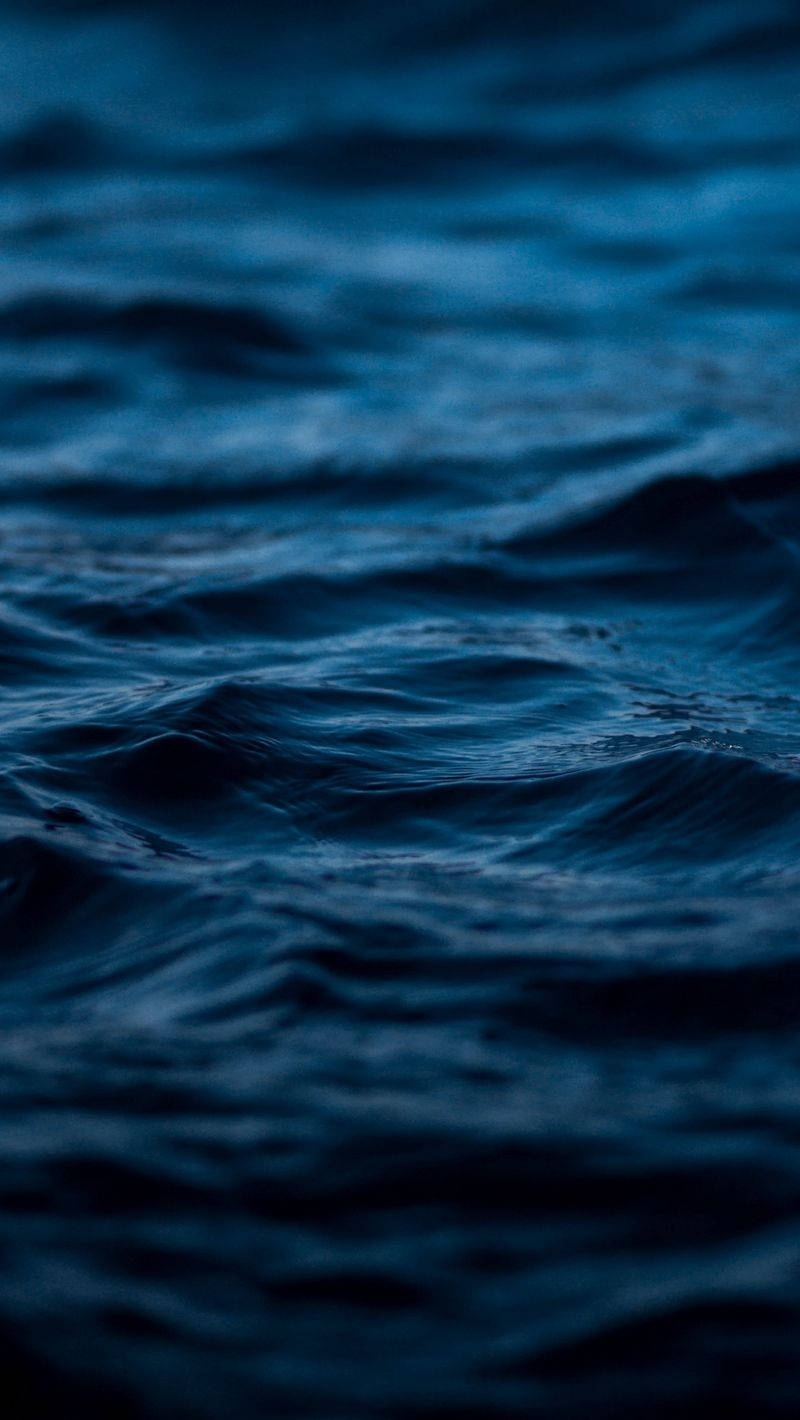 Valuri Oceanice Estetice Albastru Închis HD Fundal