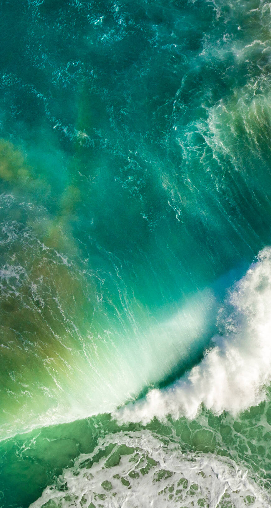 Valuri Verzi de Ocean iPhone iOS 10 Fundal