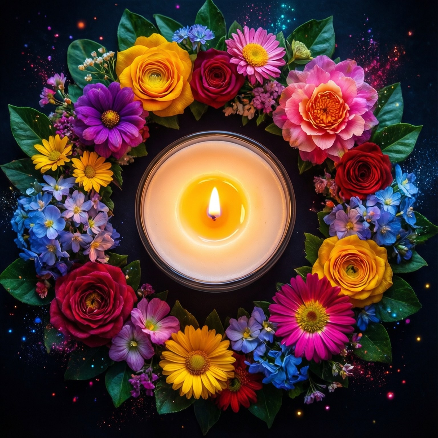 Vârf de Lumânare Florală Fundal