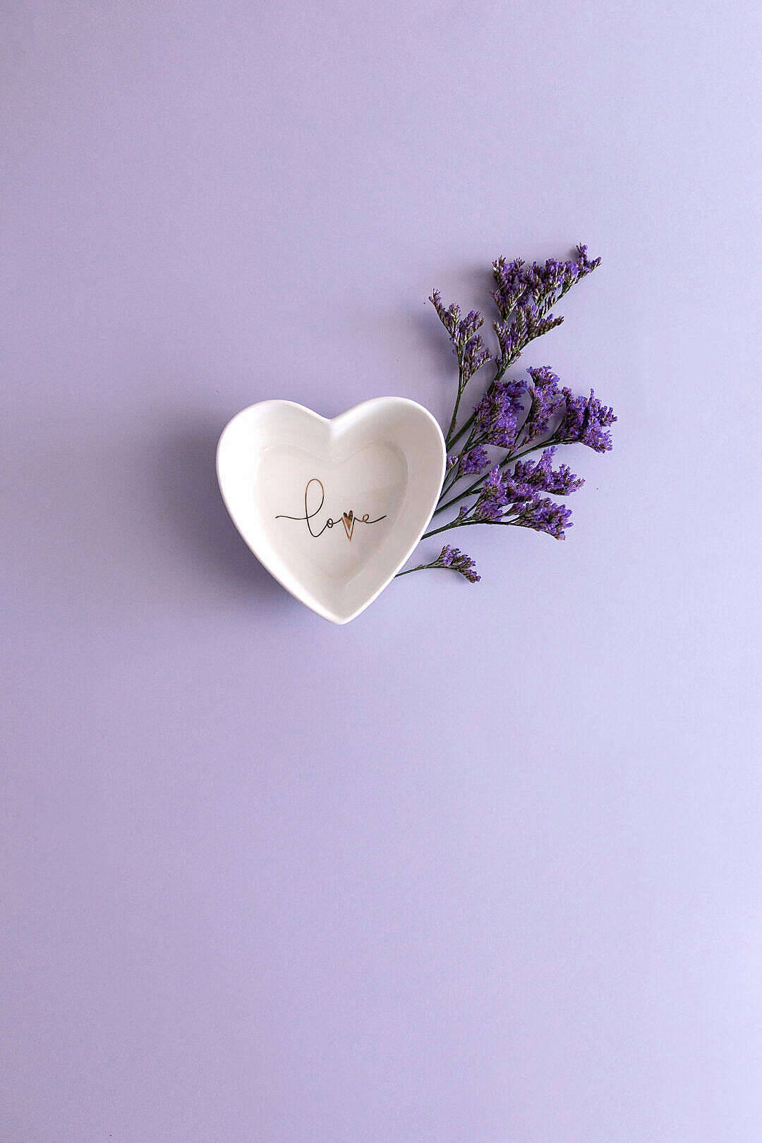 Vas Inimă Pastelat Violet Estetic Fundal