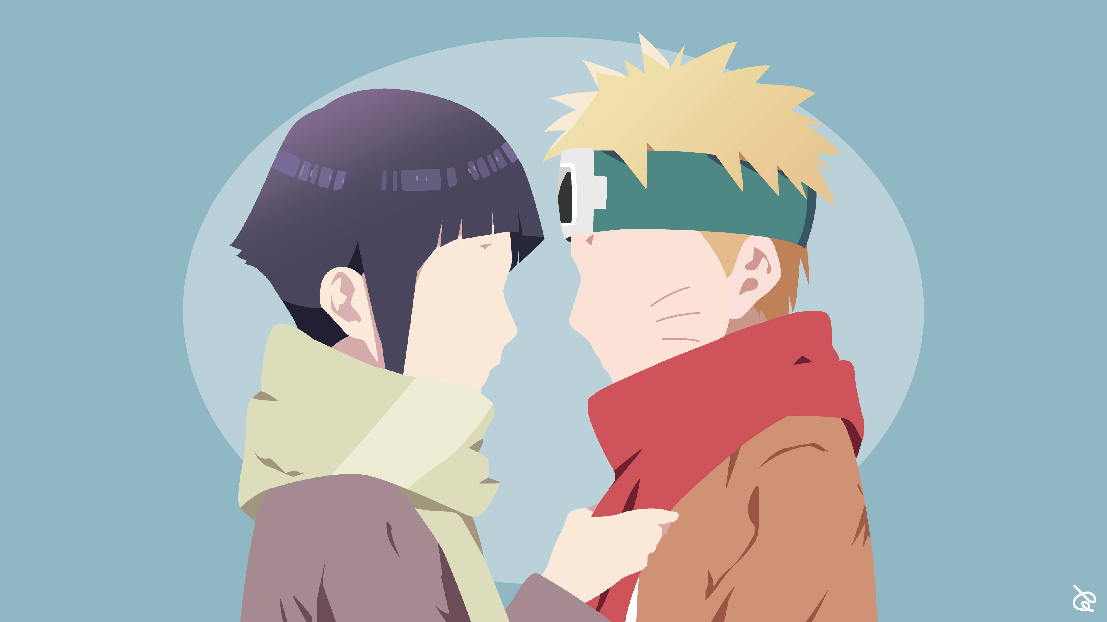 Vector Art Naruto și Hinata Fundal