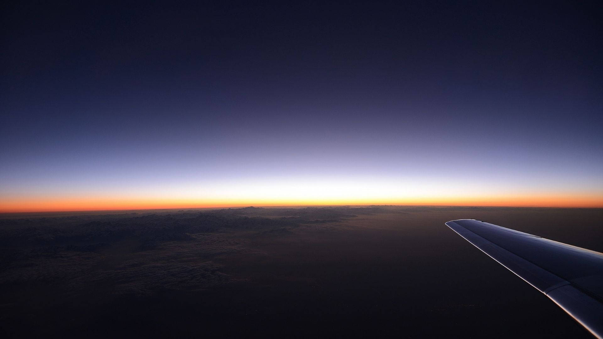 Vedere Cer Apus Din Avion Fundal