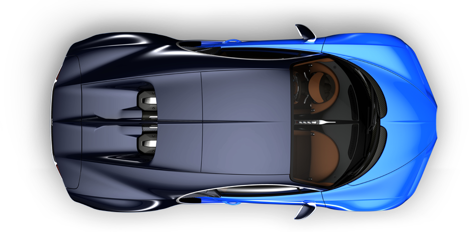 Vedere de Sus Bugatti Albastru Fundal
