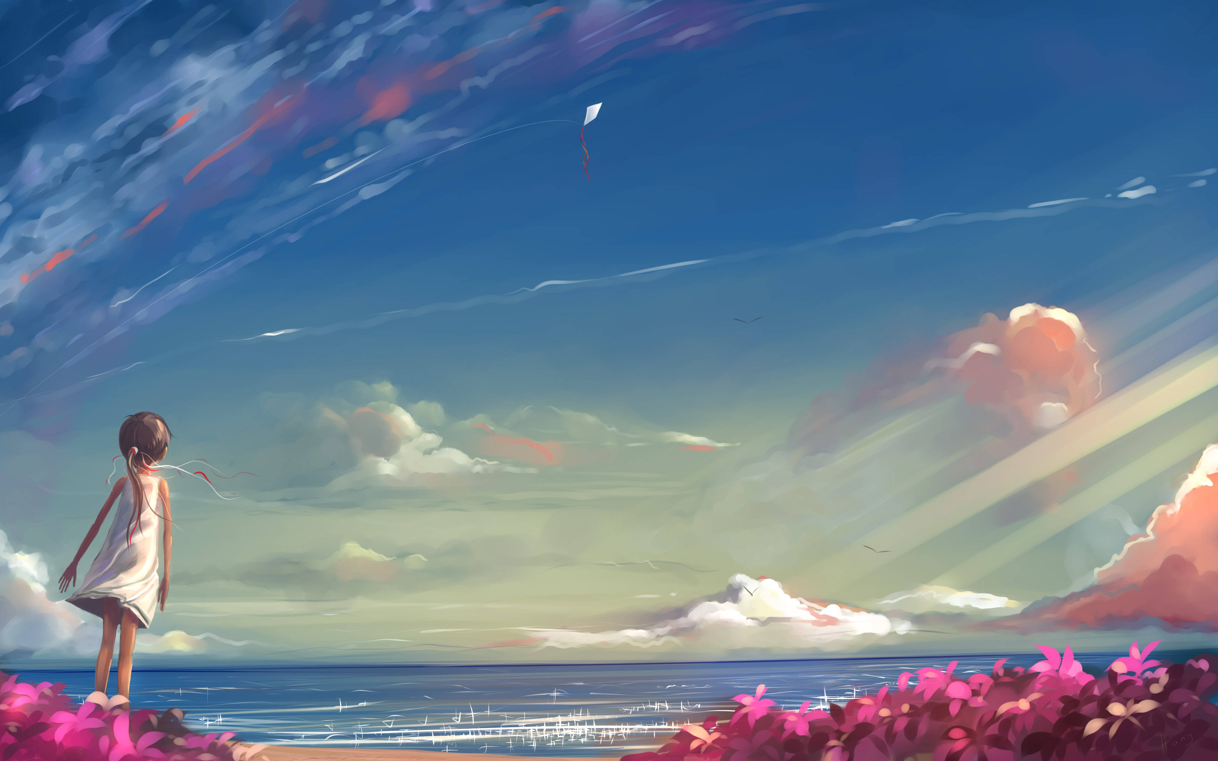 Vedere de vis la ocean anime 4K Fundal