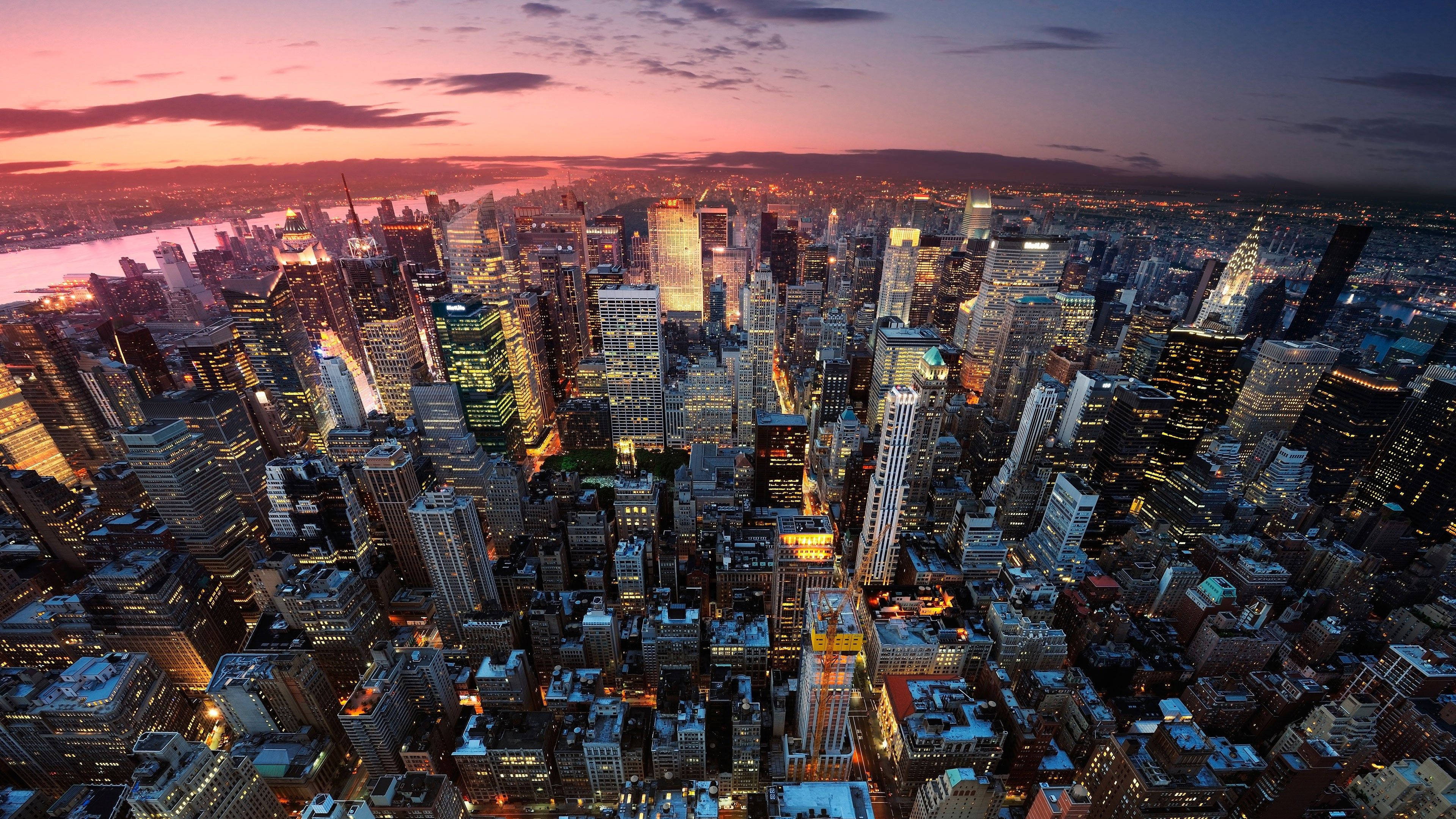 Vedere Impresionantă a New York City Fundal