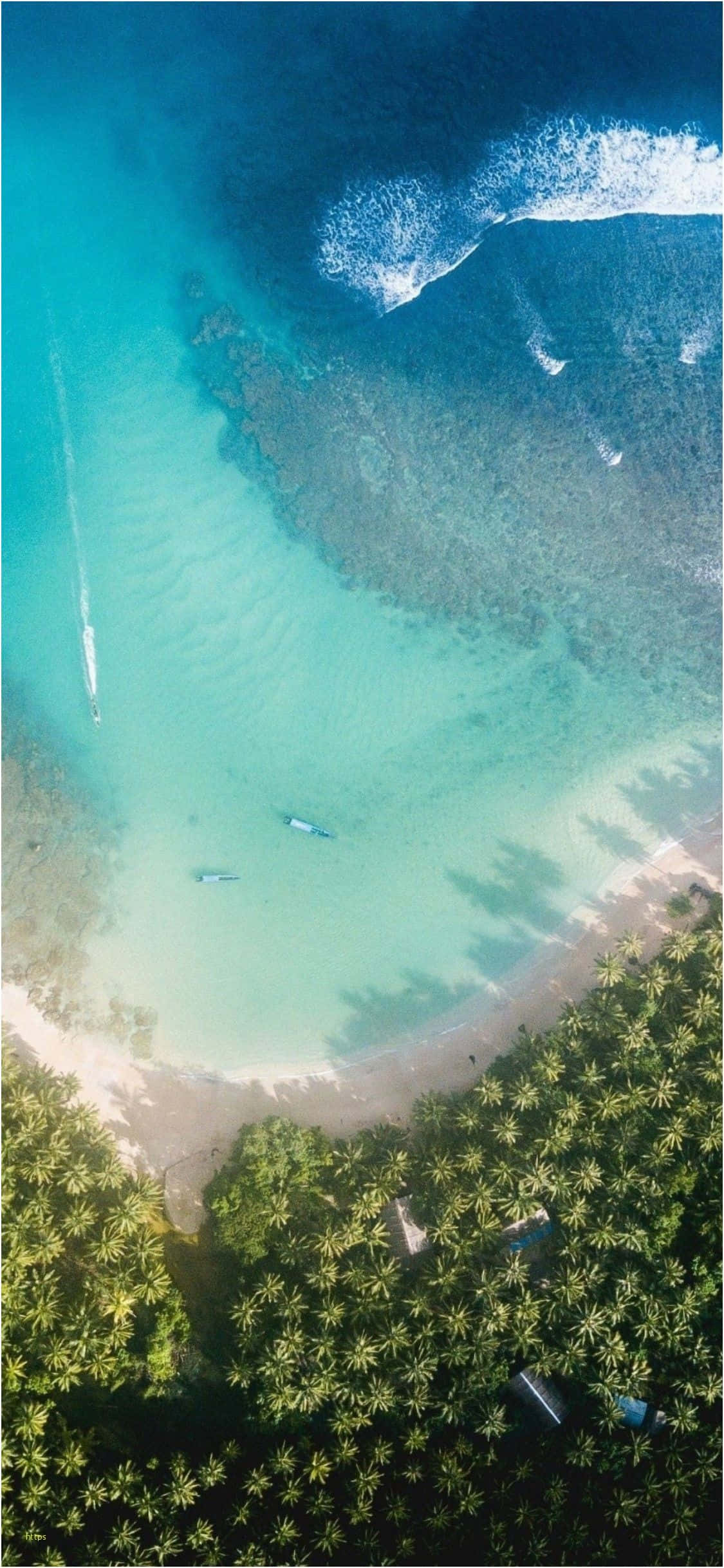 Vedere încântătoare a Plajei iOS, Grecia Fundal