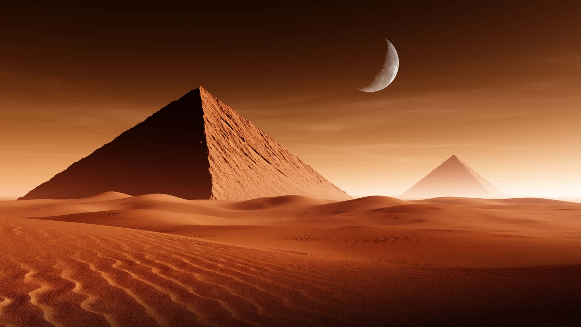 Vedere Majestuoasă a Marilor Piramide din Giza, Egipt Fundal