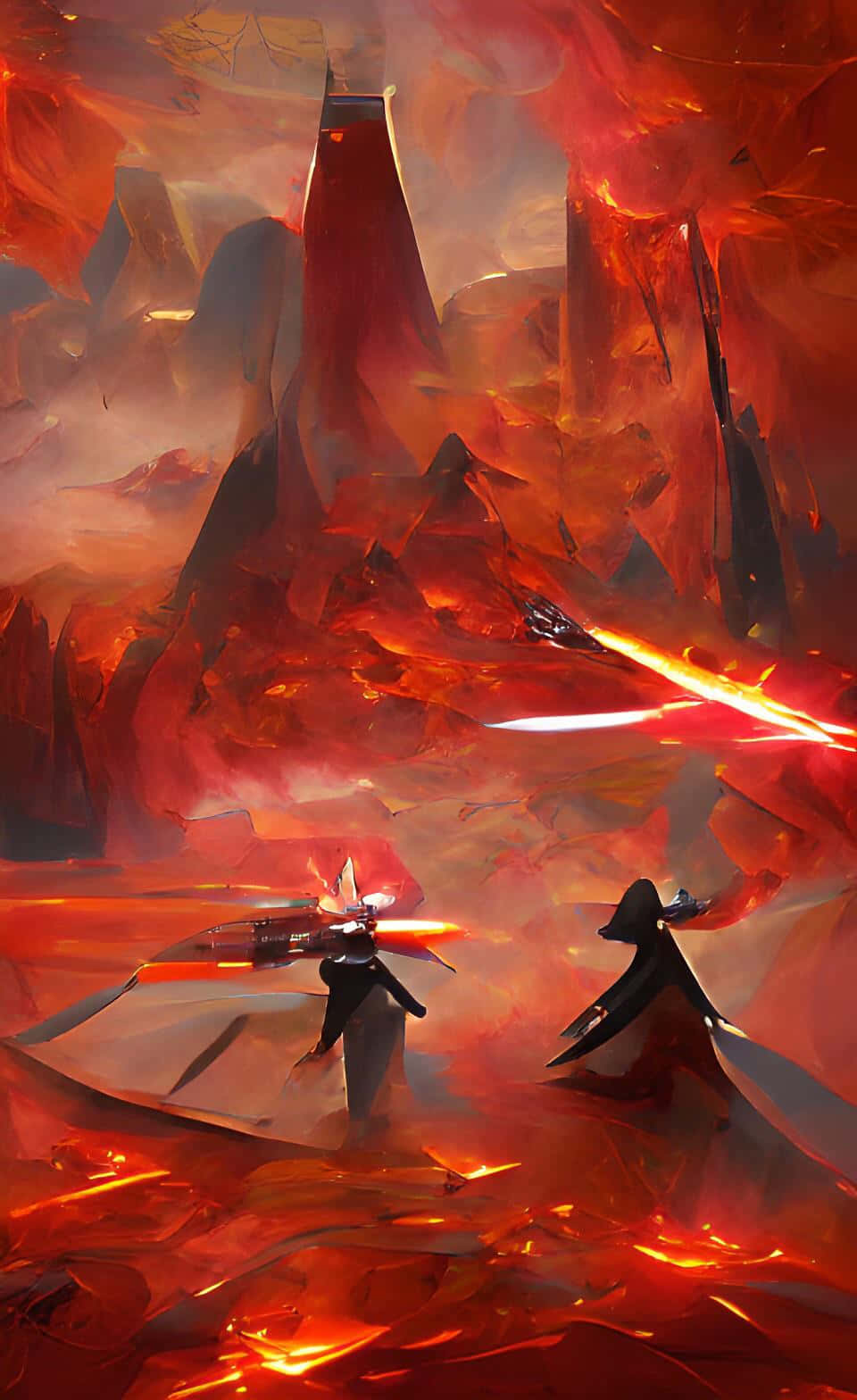 Vedetă spectaculoasă a peisajului vulcanic Mustafar Fundal