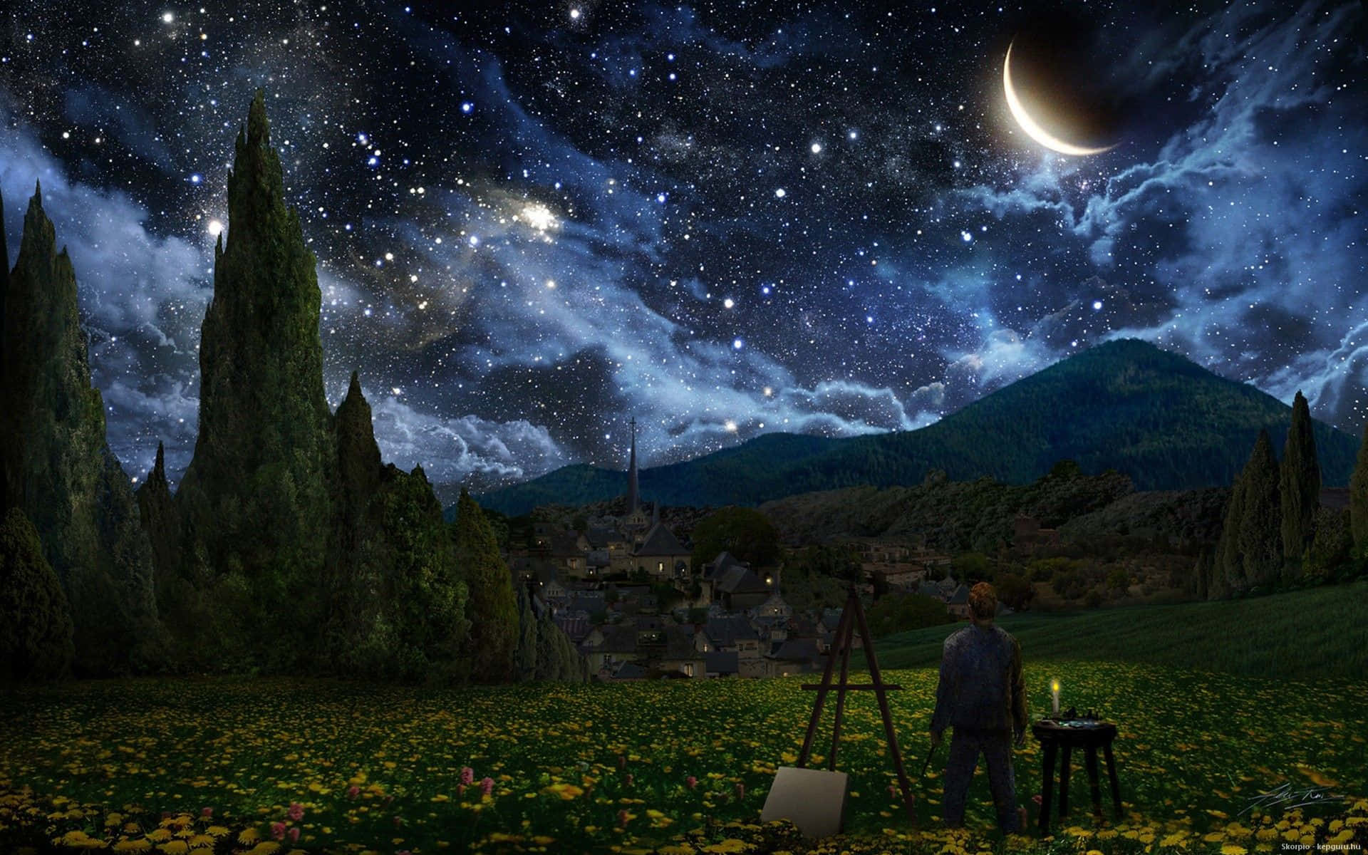 Vedete uluitor al galaxiei și nebuloasei în spațiul exterior Fundal