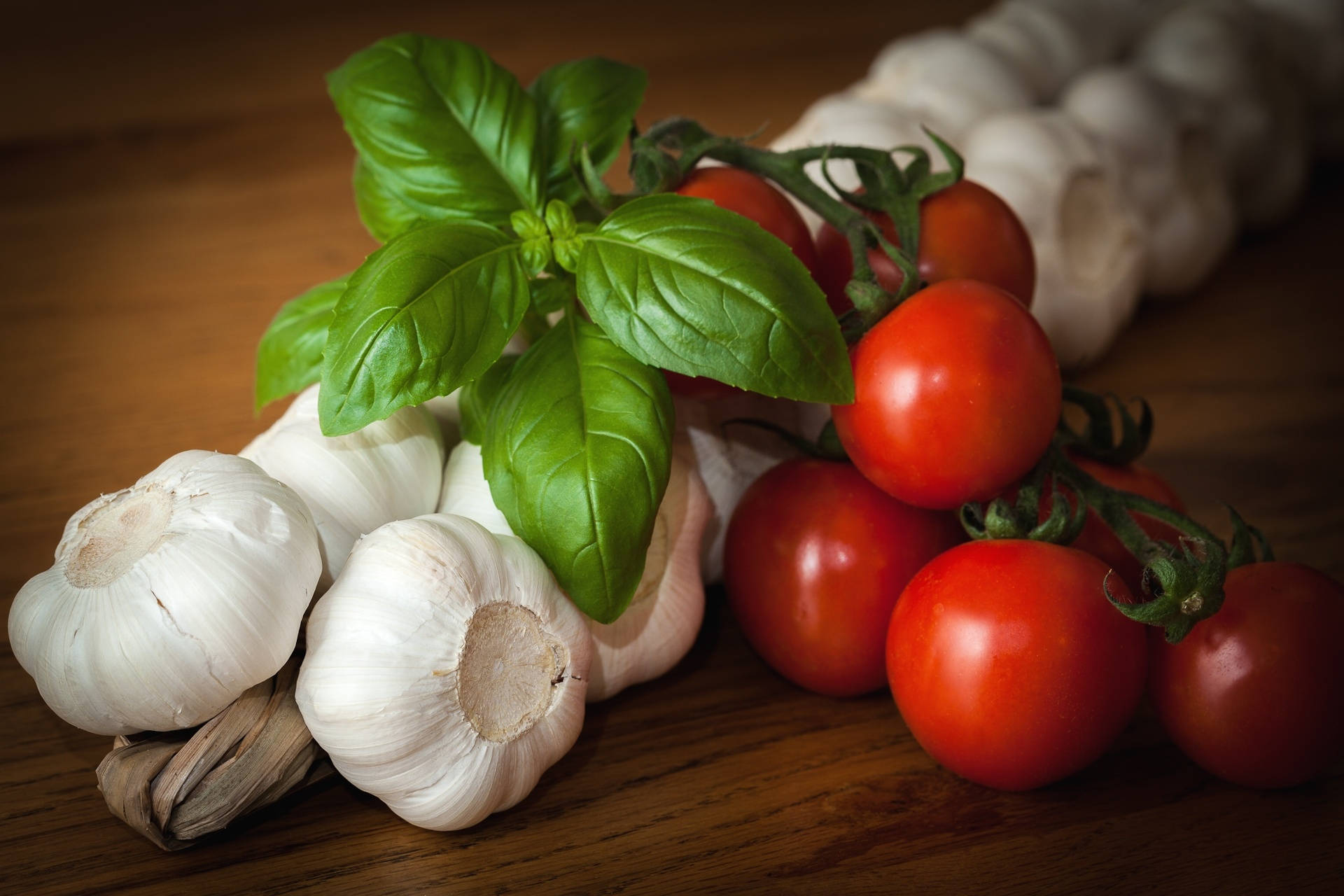 Vegetable Tomato Basil Garlic Fundal