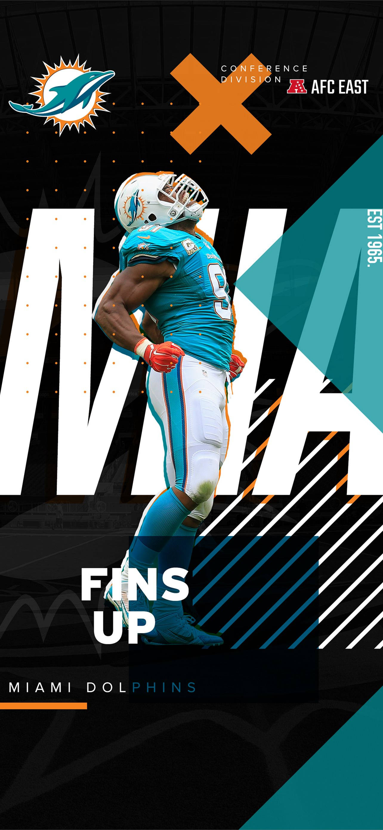 Vezi acest fundal iPhone minunat Miami Dolphins! Fundal