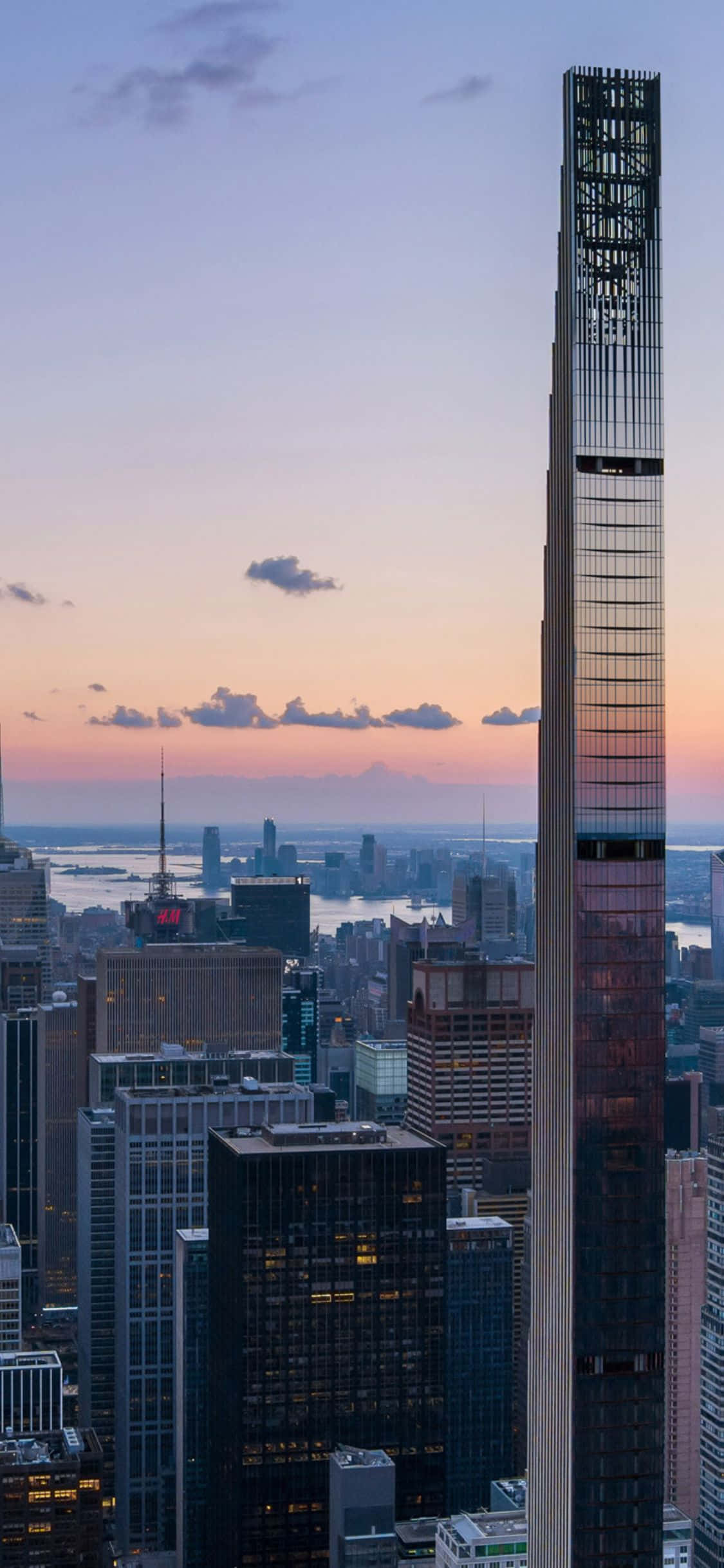 Viața în New York - Un iPhone X cu o vedere pitorescă a New York City Fundal