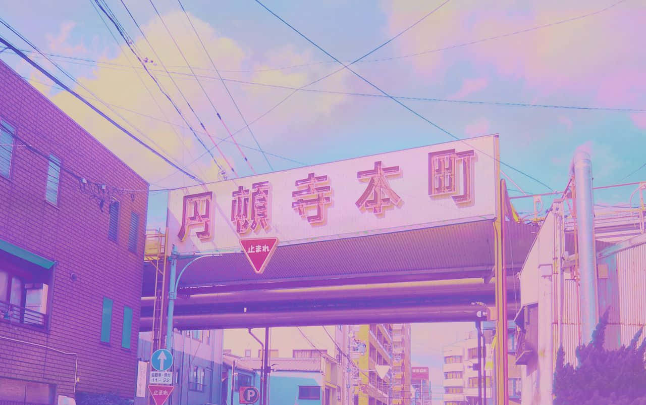 Vibes Anime Roz Estetice Fundal