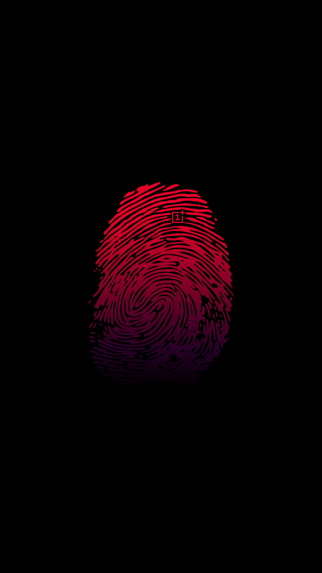 Vibrant OnePlus Red Thumbprint Image Fundal
