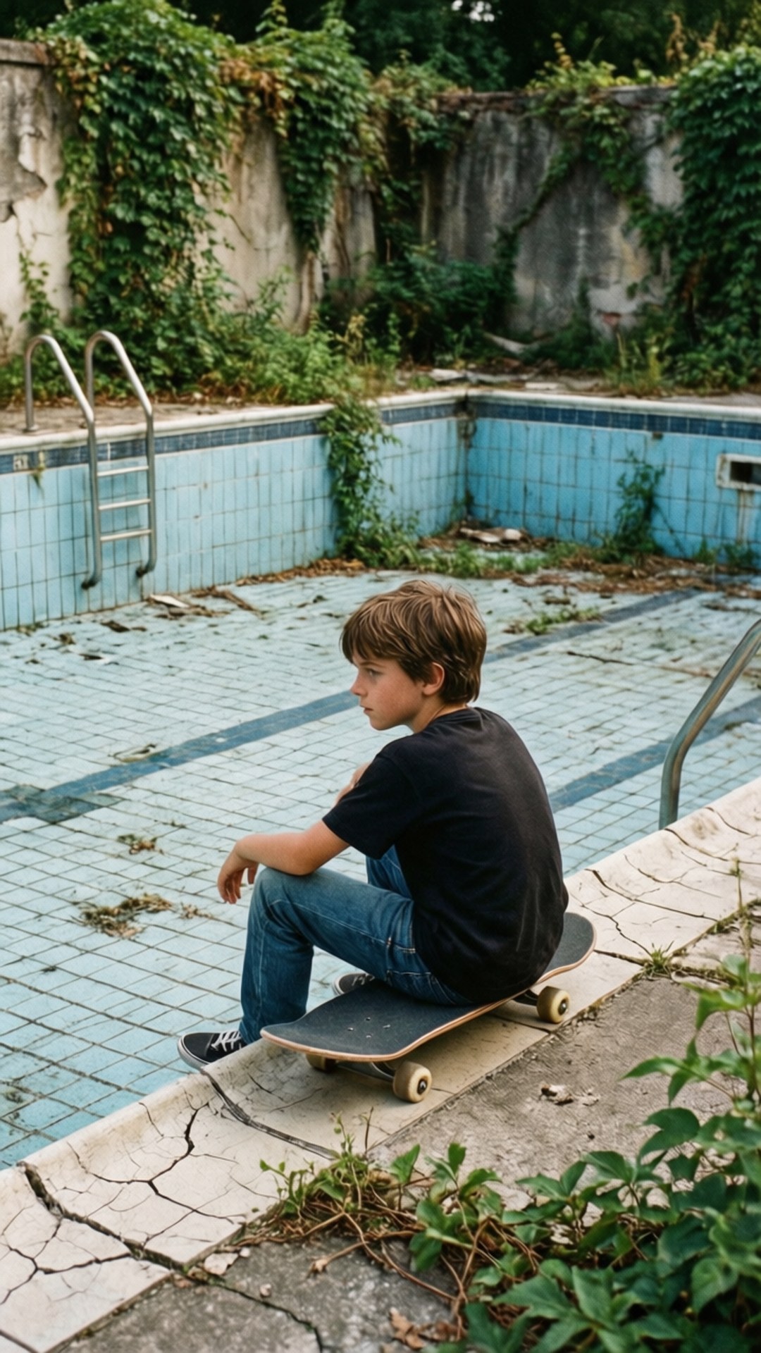 Vibrații de piscină abandonată Fundal