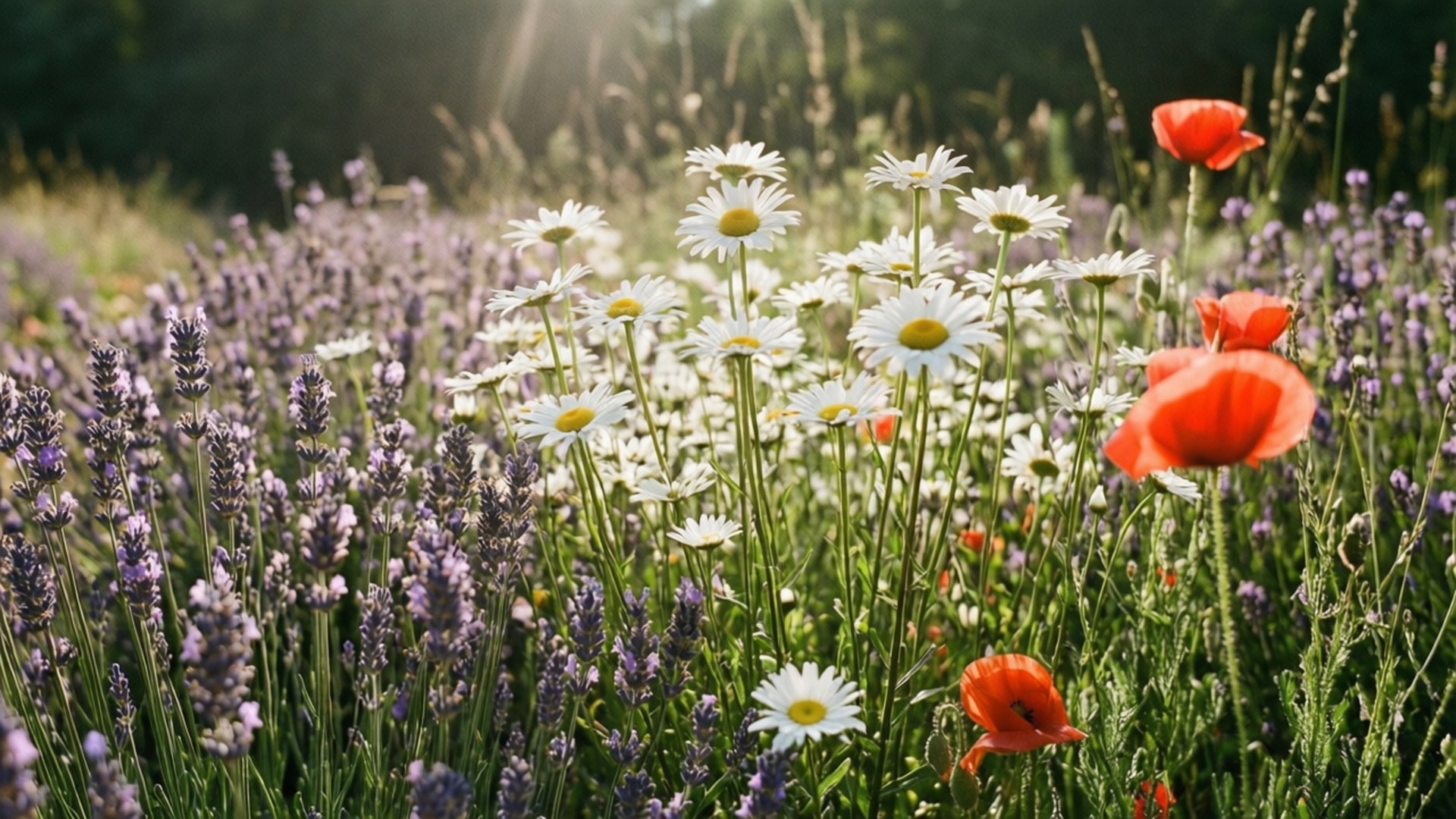 Vis de Pajiște Florală Fundal