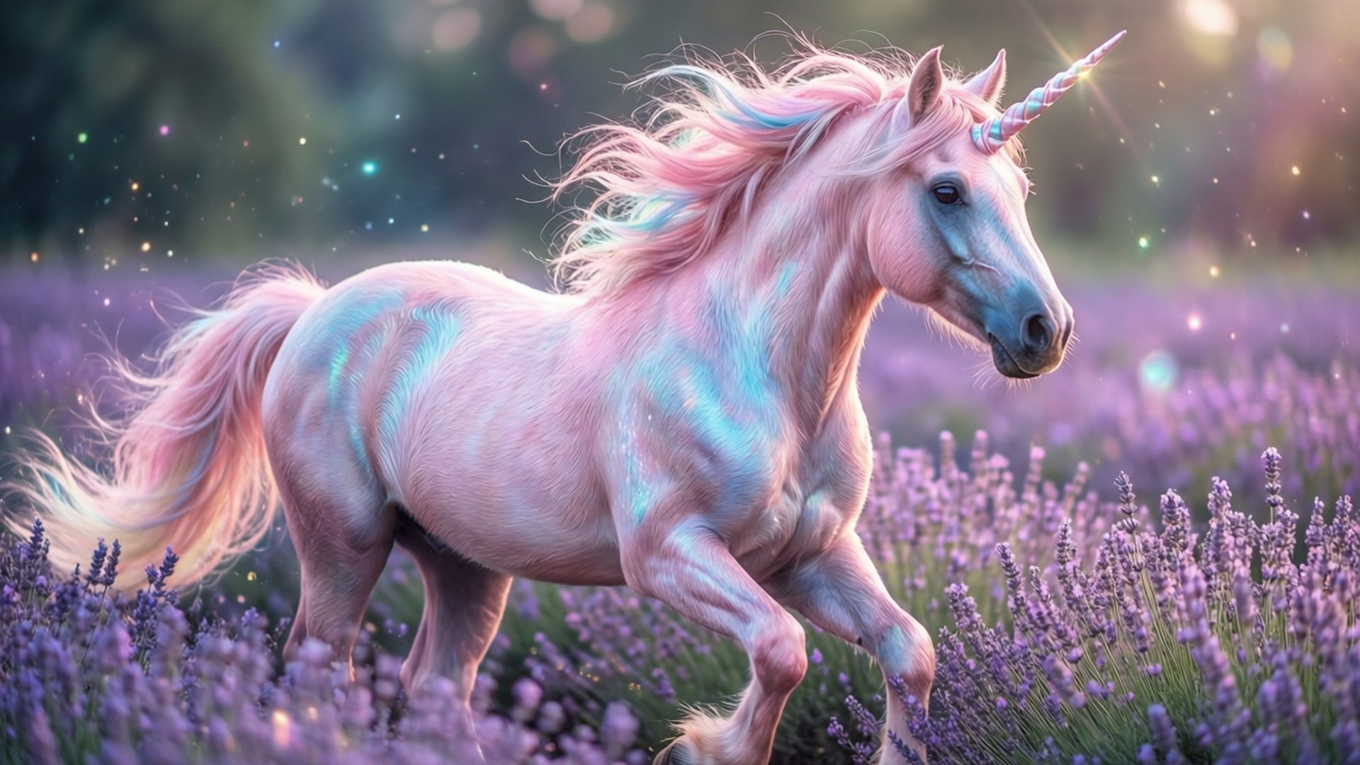 Visul Pastel al Unicornului Fundal