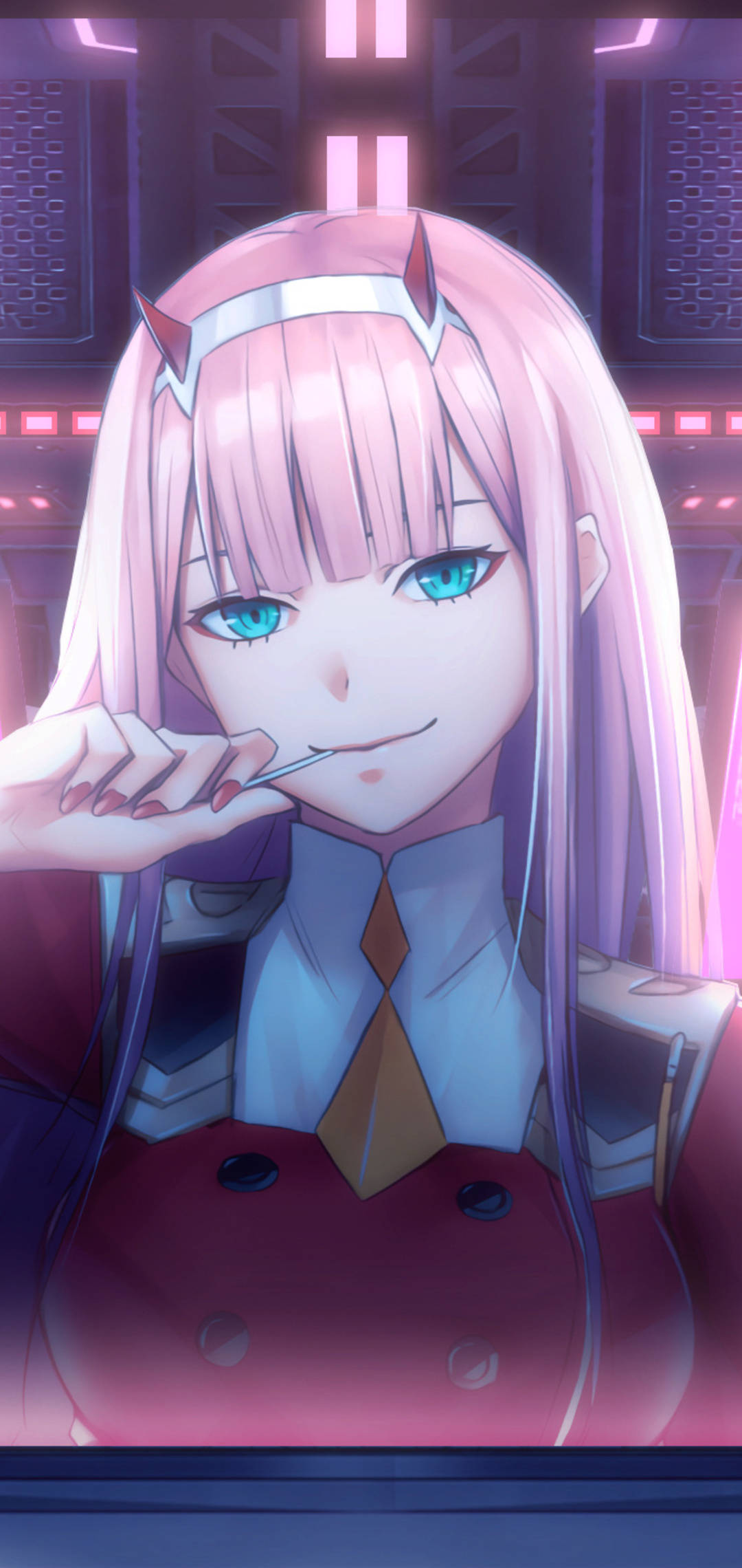 Vivo Y11 Fată Anime Păr Roz Fundal