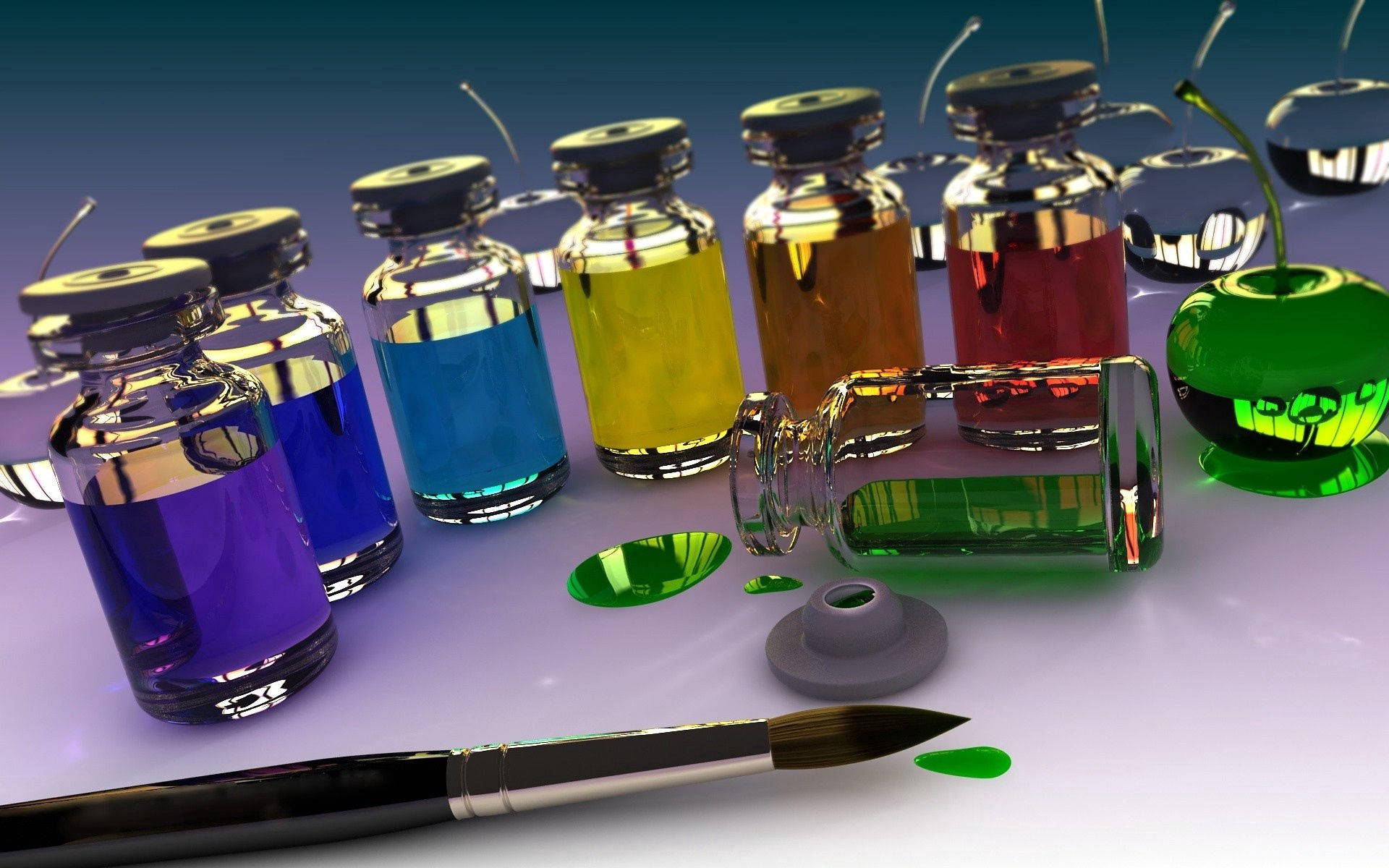 Eprubete 3D cu lichid colorat în interior – fundal