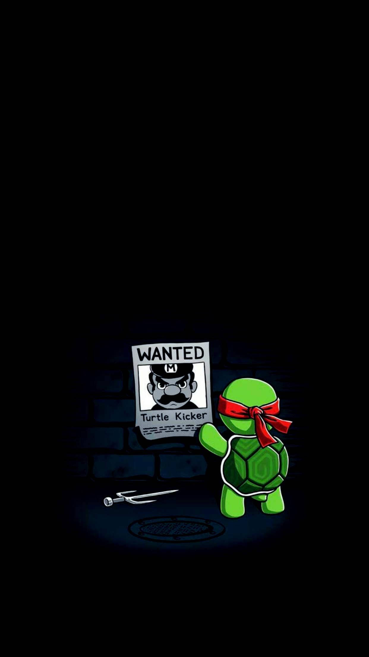 Wanted Ninja Țestoasă Drăguță Lovitoare Fundal