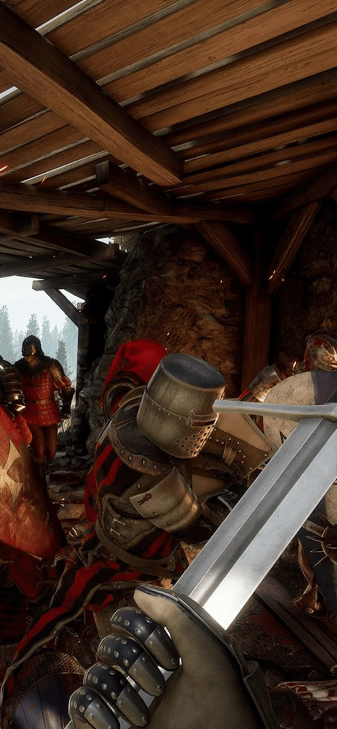 Războinici în Joc iPhone Xs Mordhau Background Fundal