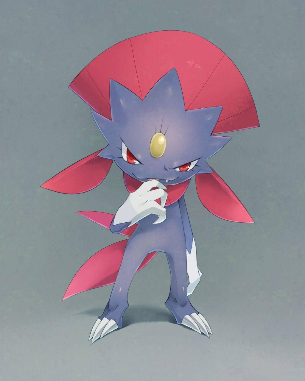 Weavile zâmbind satisfăcut Fundal