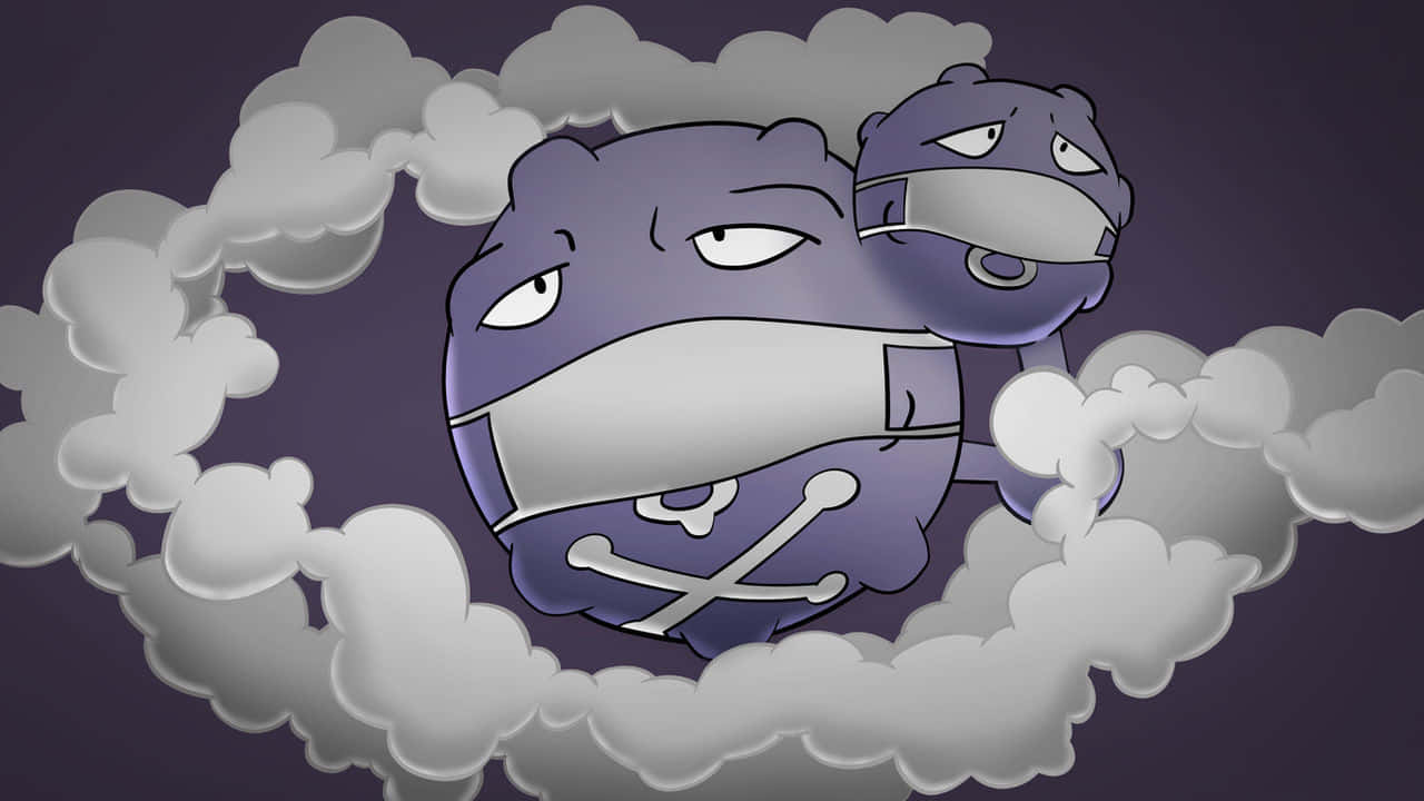 Weezing purtând măști de protecție Fundal