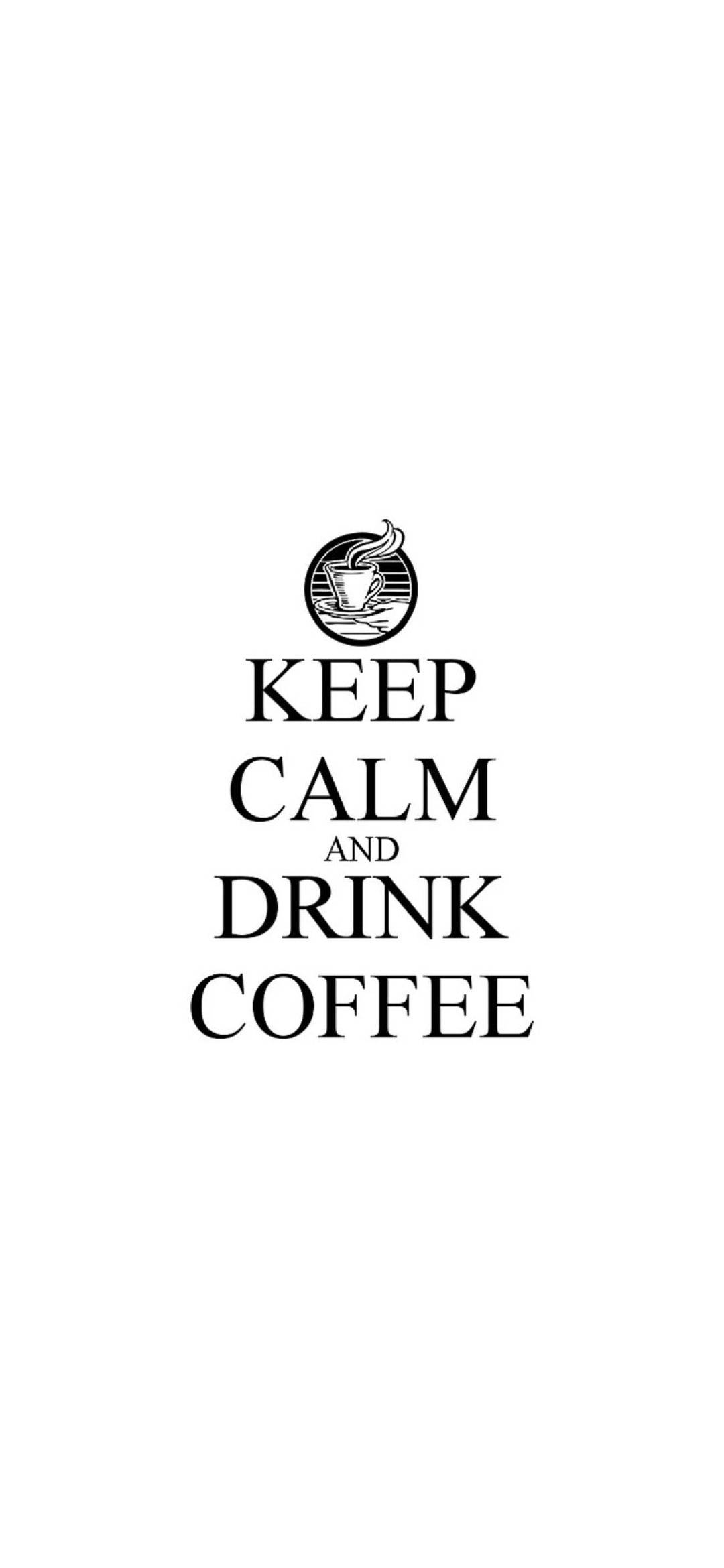 White Keep Calm Drink Coffee iPhone Fundal