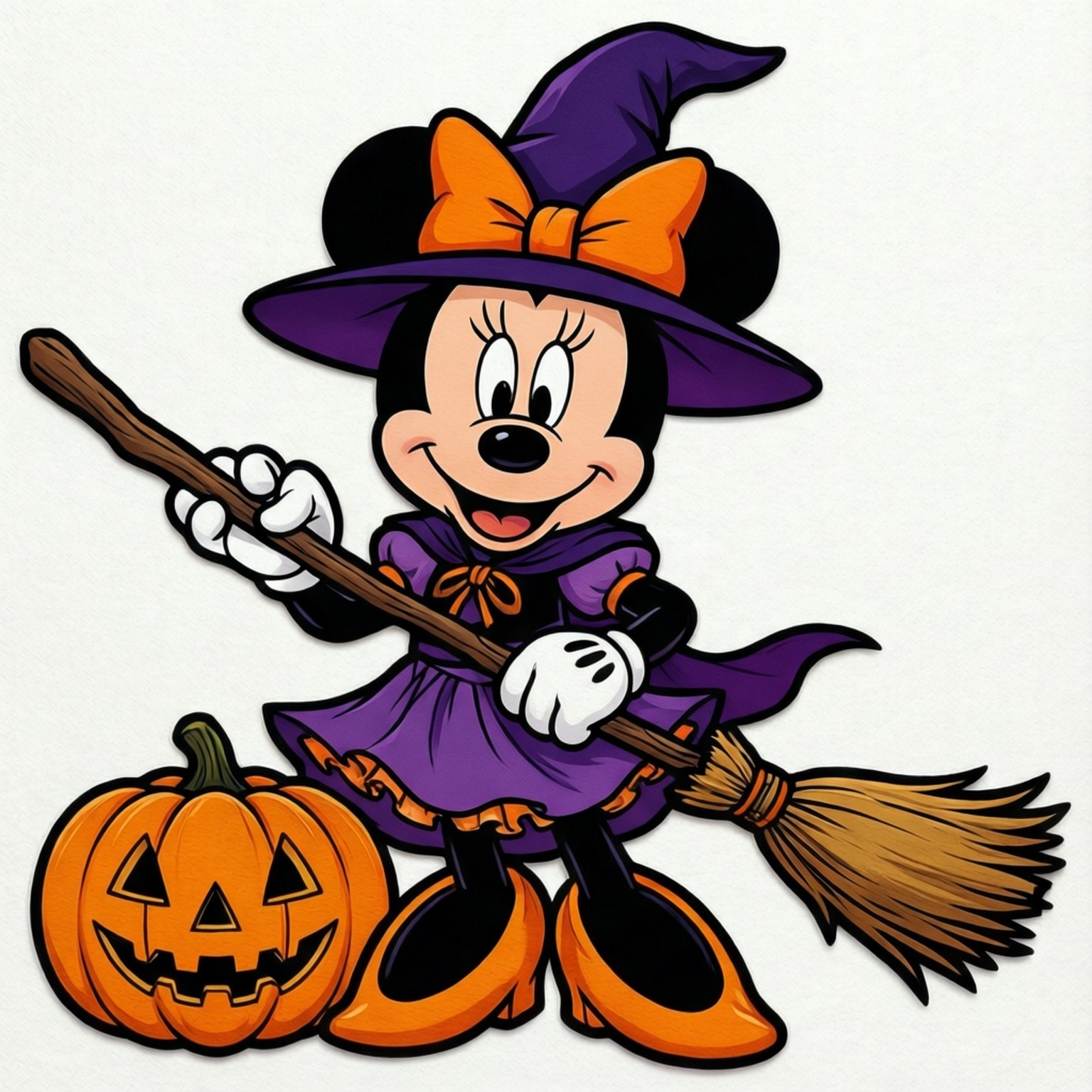 Witch Minnie Decupat Fundal
