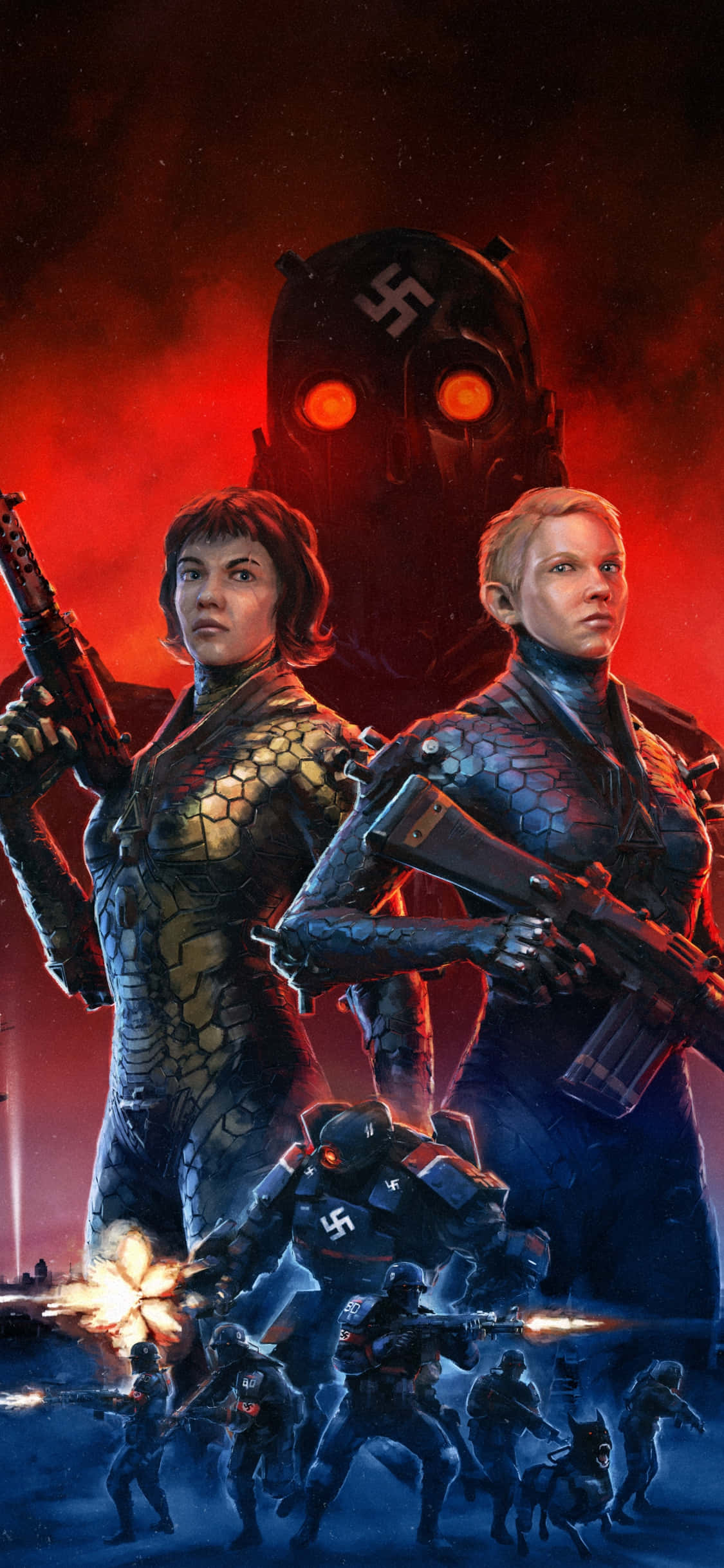 Wolfenstein II: The New Colossus pe iPhone Xs Fundal