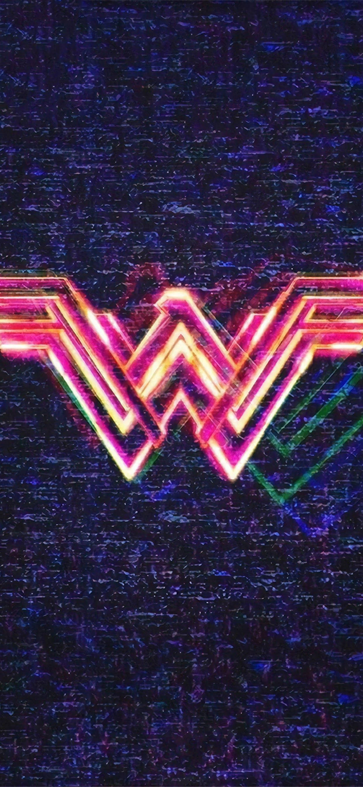 Wonder Woman 1984 Logo Lumină Neon Fundal
