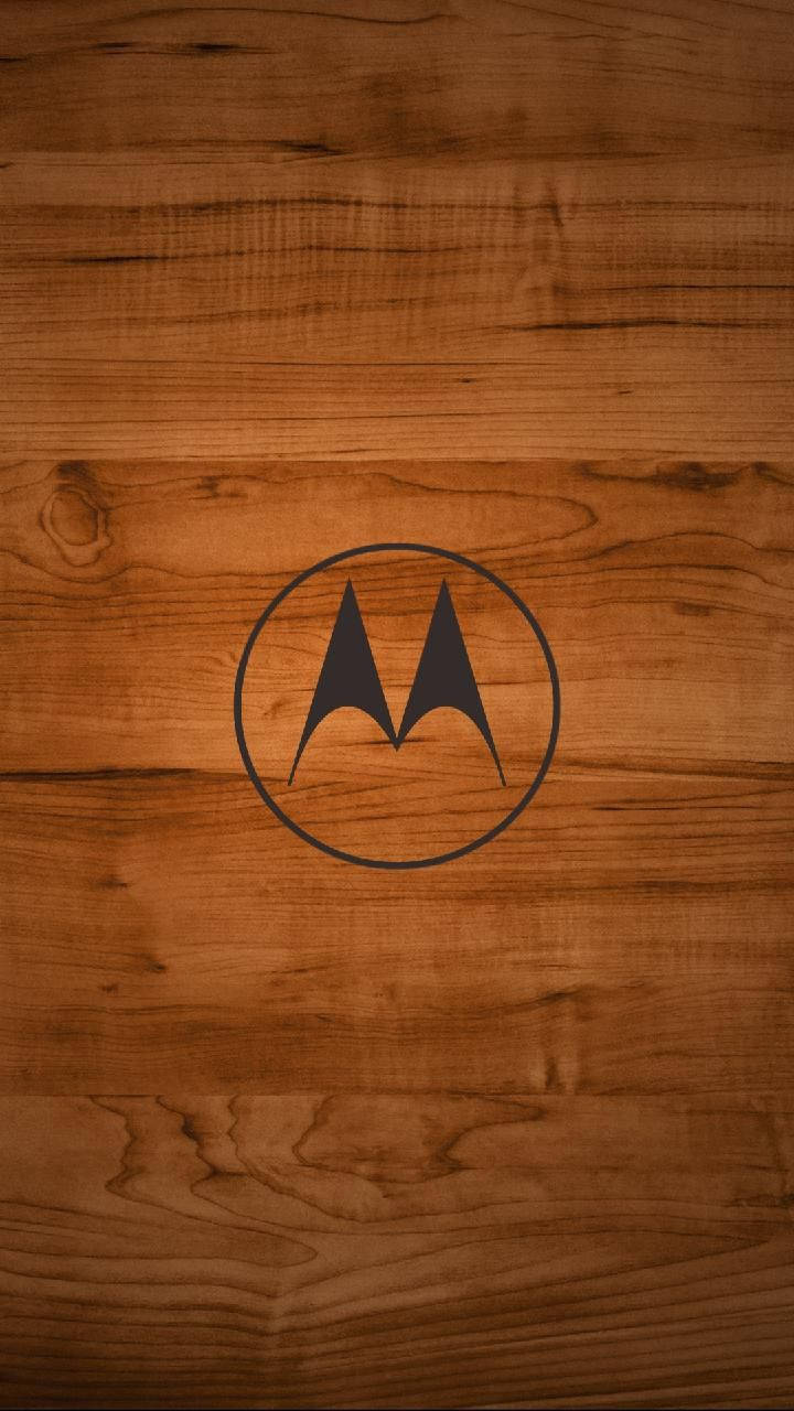 Wooden Motorola Logo Fundal