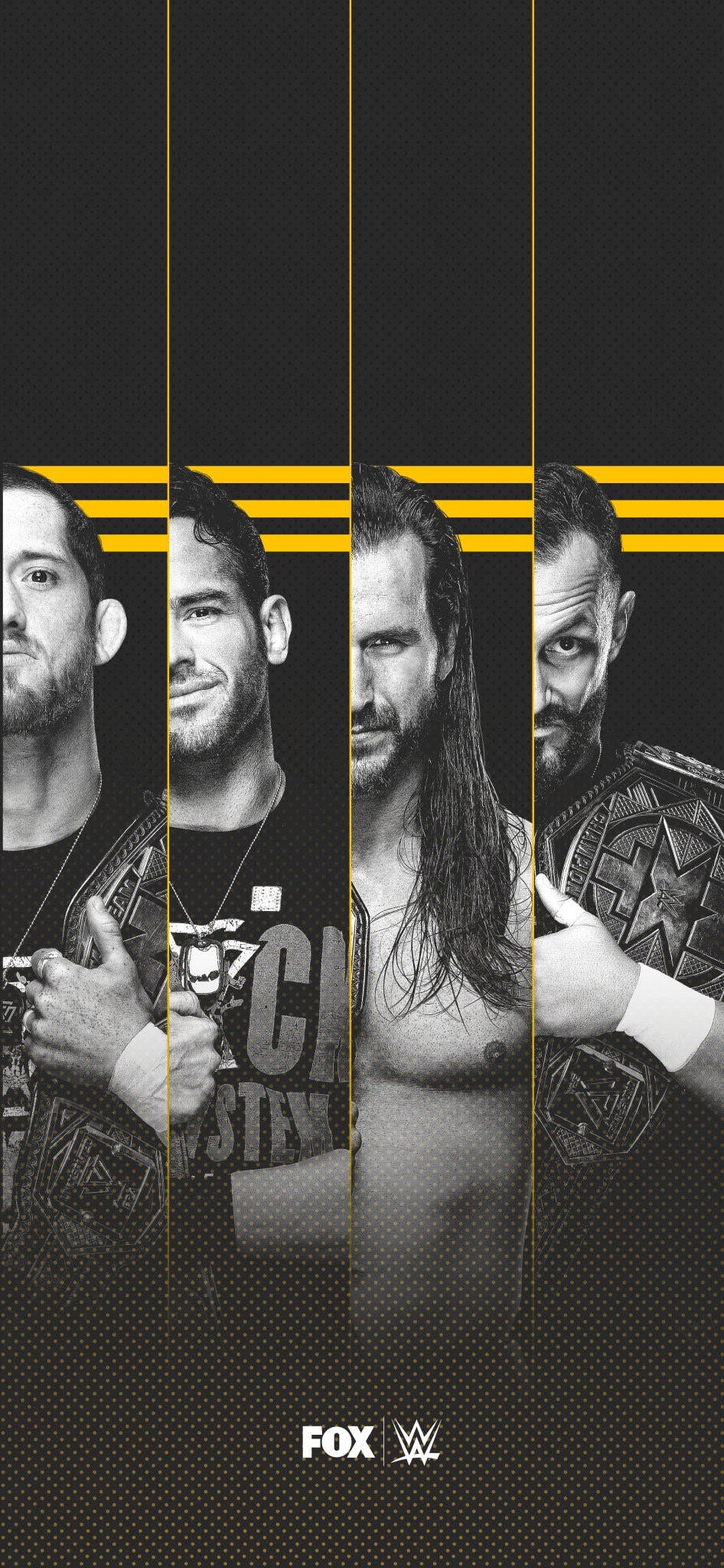 WWE Nxt Superstars Alb Negru Fundal