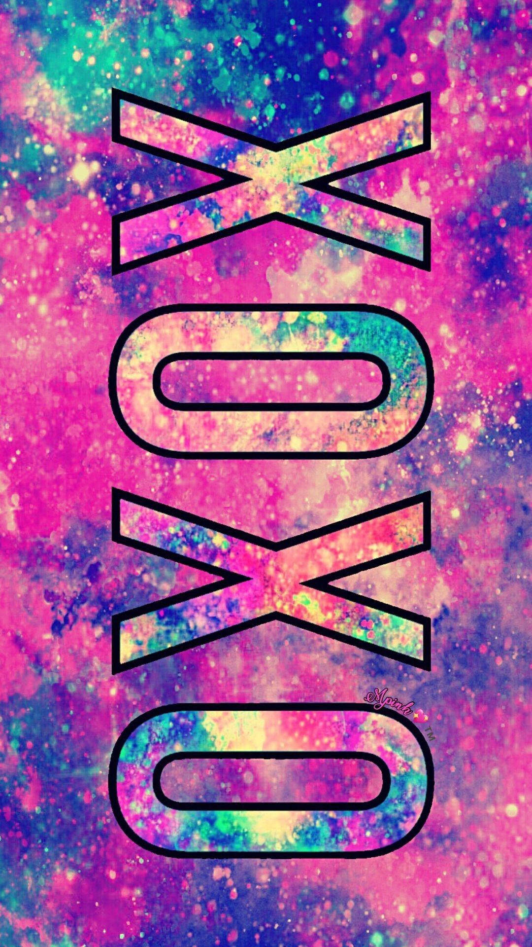 Xoxo pe o galaxie drăguță Fundal