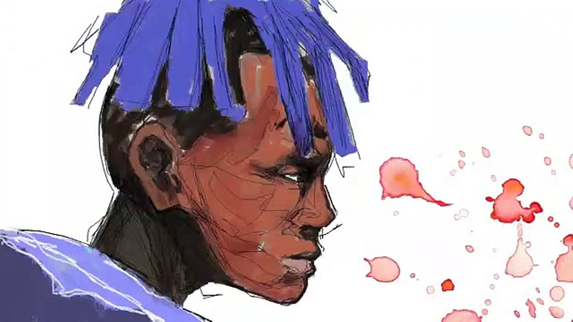 Xxxtentacion Anime Acuarelă Artă Fundal