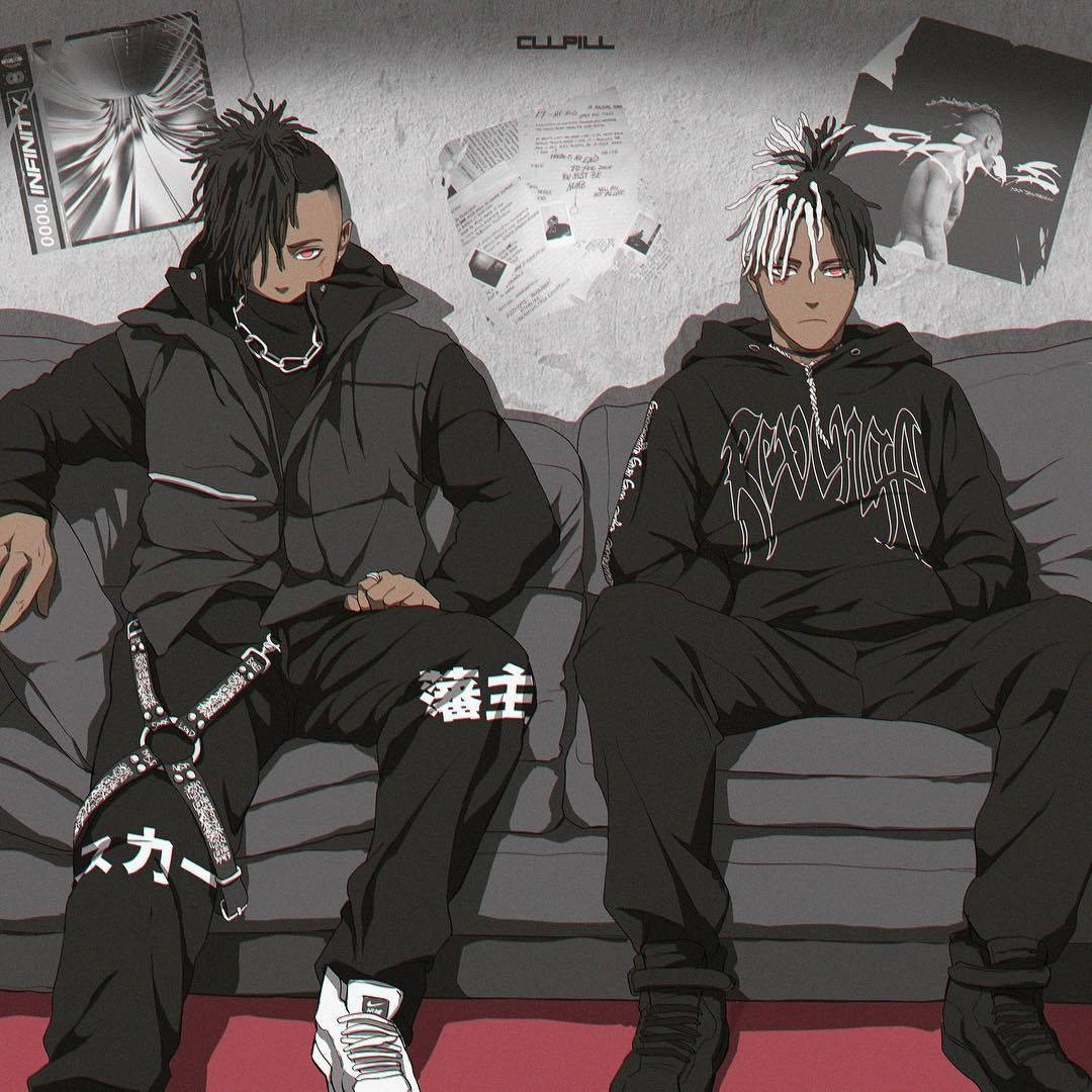 Xxxtentacion Anime Cu Scarlxrd Fundal