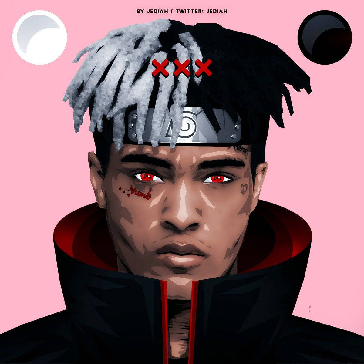 Xxxtentacion Anime Coifura lui Naruto Fundal