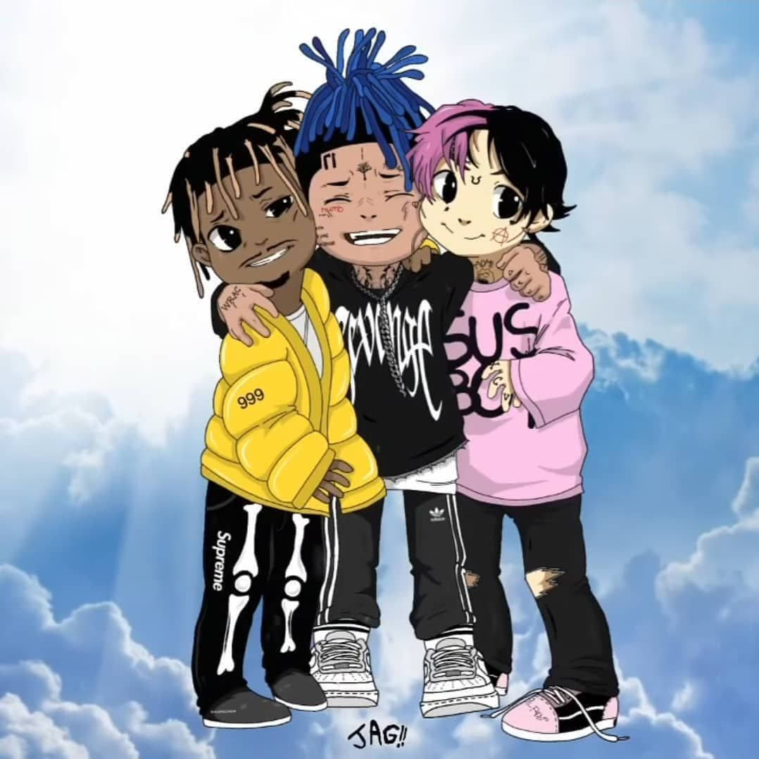Xxxtentacion Anime și Prietenii Fundal