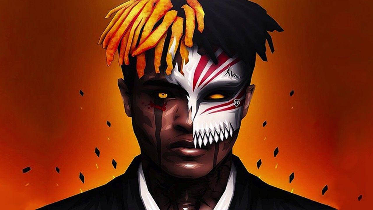 Xxxtentacion Anime Mască Hollows Fundal